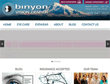 Tablet Screenshot of binyonvision.com